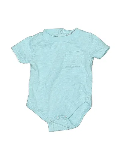 Pre-owned Little Lad Babies' Short Sleeve Onesie In Blue