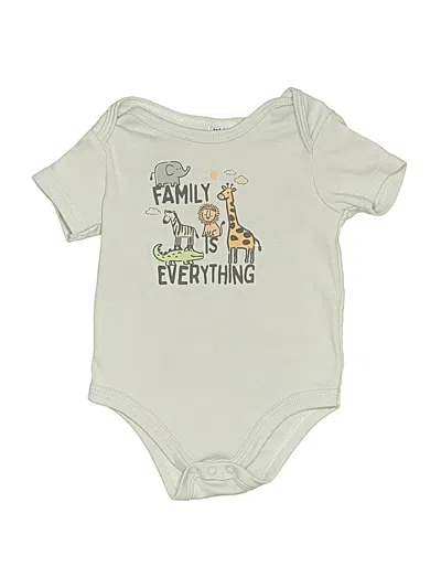 Pre-owned Little Lad Babies' Short Sleeve Onesie In White