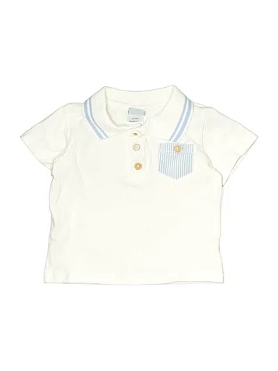 Pre-owned Little Lad Babies' Short Sleeve Polo Shirt In White