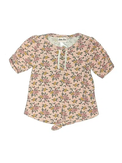 Pre-owned Little Lass Kids' 3/4 Sleeve Blouse In Pink