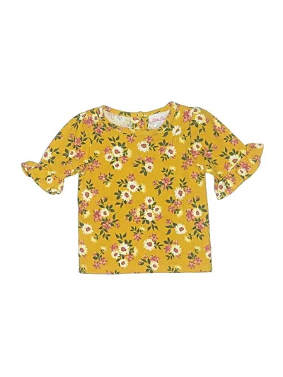 Pre-owned Little Lass Kids' 3/4 Sleeve Blouse In Yellow