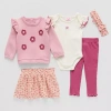 Little Lass Baby Girls 5-pc. Skirt Set In Multi