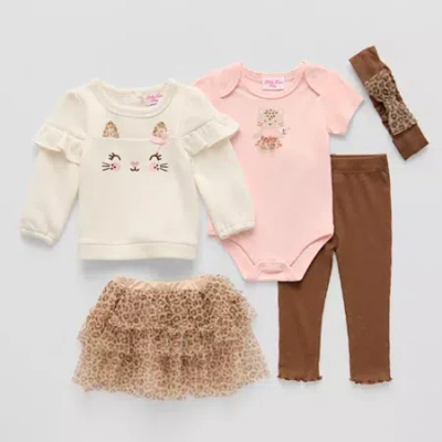Little Lass Baby Girls 5-pc. Skirt Set In Multi