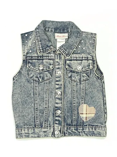 Pre-owned Little Lass Kids' Denim Vest In Blue