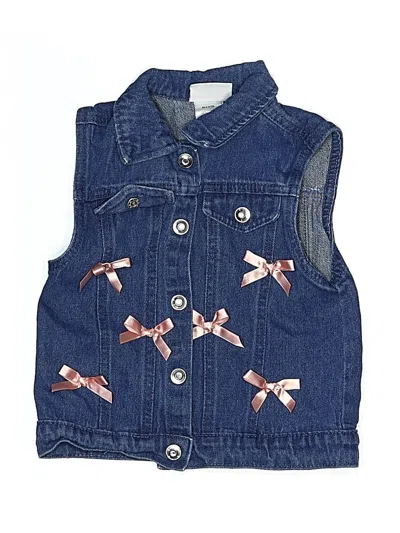 Pre-owned Little Lass Kids' Denim Vest In Blue