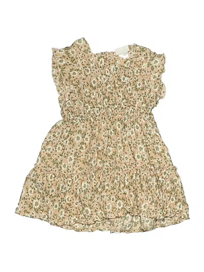 Pre-owned Little Lass Kids' Dress In Tan