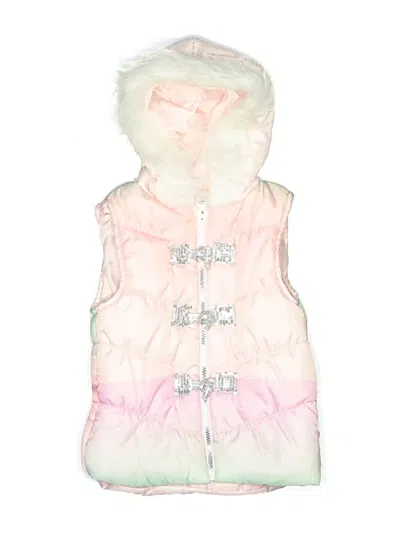 Pre-owned Little Lass Kids' Faux Fur Vest In Pink
