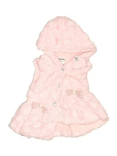 Pre-owned Little Lass Kids' Faux Fur Vest In Pink