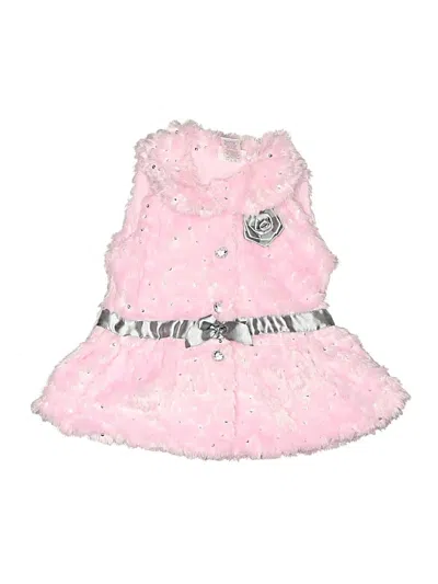 Pre-owned Little Lass Kids' Faux Fur Vest In Pink