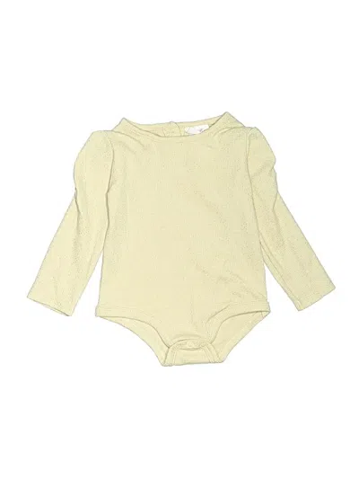 Pre-owned Little Lass Kids' Long Sleeve Onesie In Yellow