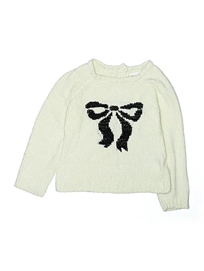 Pre-owned Little Lass Kids' Pullover Sweater In Ivory