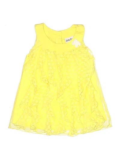 Pre-owned Little Lass Kids' Sleeveless Top Yellow Halter Neckline Tops