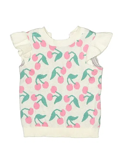 Pre-owned Little Lass Kids' Sweater Vest In Ivory