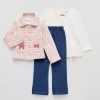 Little Lass Toddler Girls 3-pc. Pant Set In Pink