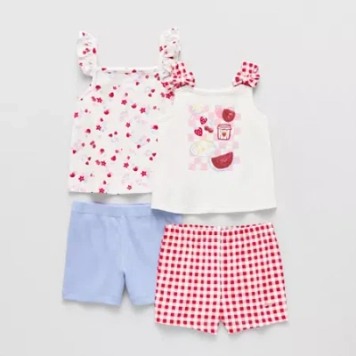 Little Lass Babies' Toddler Girls 4-pc. Short Set In Multi