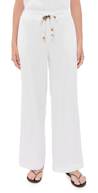 Little Lies Beaded Belt Pants White