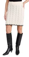 Little Lies Cable Stitch Skirt Cream In Cream
