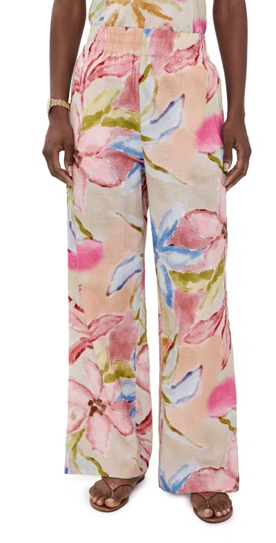 Little Lies Gardenia Pants Print In Multi