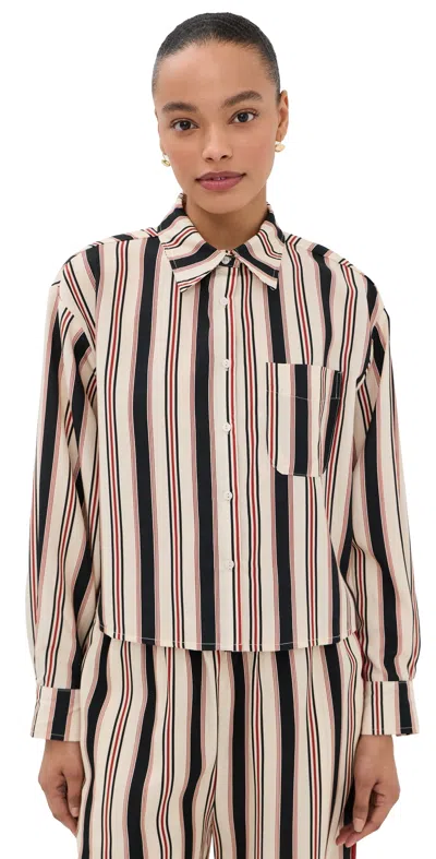 Little Lies Horizon Shirt Beige Stripe In Multi