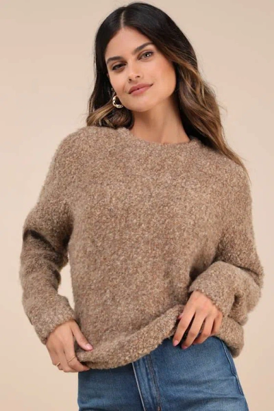 Little Lies Issey Light Brown Boucle Sweater