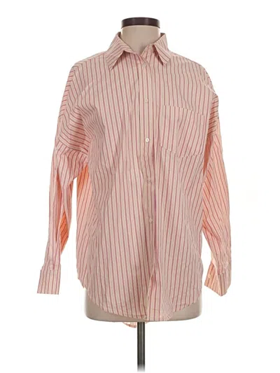 Little Lies Long Sleeve Button Down Shirt In Pink