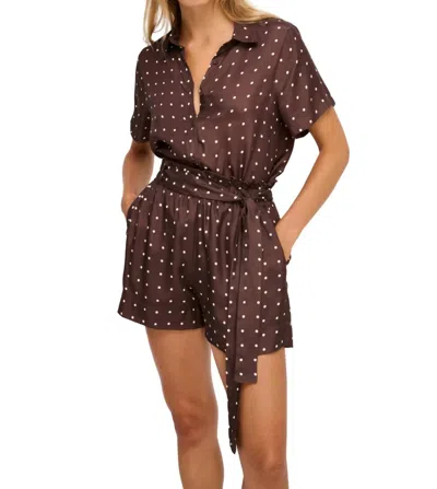 Little Lies Polka Shorts In Chocolate In Multi