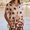 Little Lies Sunny Linen Button Down Shirt In Cream In Neutral