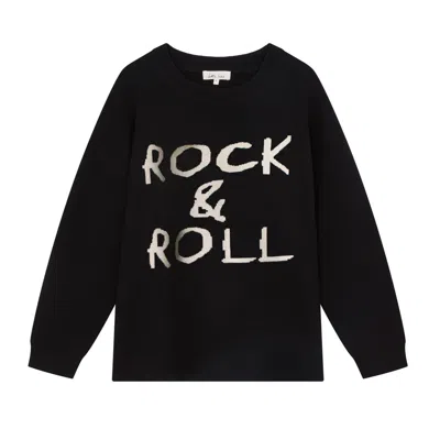 Little Lies Women's Black / White Rock & Roll Knit Jumper In Multi