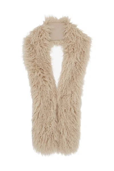 Little Lies Women's Neutrals / Brown Penny Lane Faux Mongolian Fur Scarf