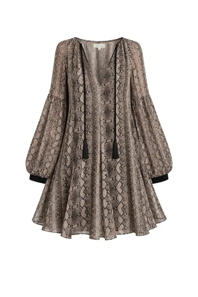 Little Lies Women's Neutrals Seeker Snake Mini Dress