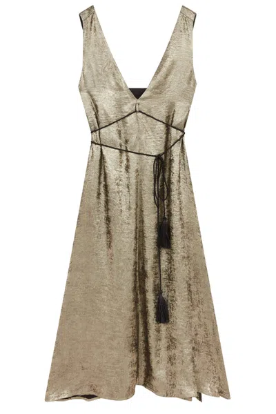 Little Lies Women's Ramble On Gold Midi Dress In Multi