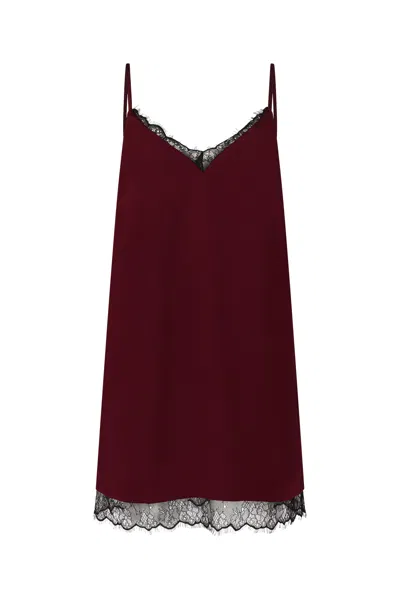 Little Lies Women's Red Nightbird Plum Satin Slip Dress In Multi