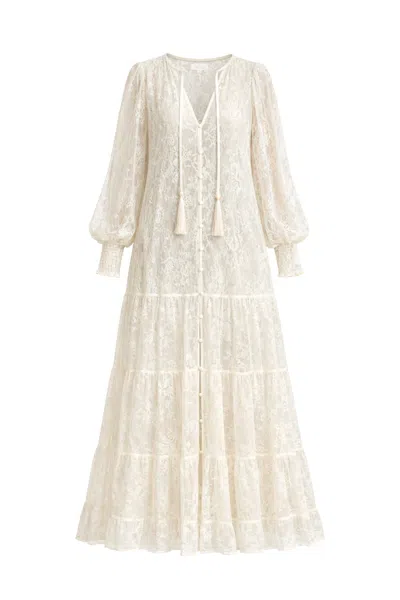 Little Lies Women's White Rhiannon Ivory Maxi Dress