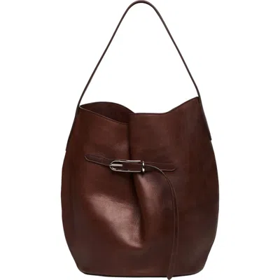 Little Liffner Large Belted Bucket Bag In Brown