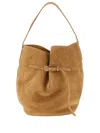 Little Liffner Large Belted Bucket Bag In Neutral