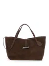 Little Liffner Petite Penne Tote Silver Hardware In Brown