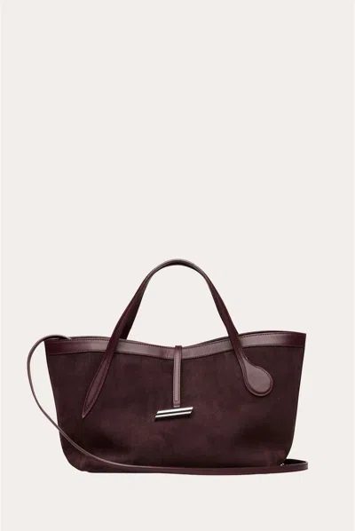 Little Liffner Petite Penne Tote Suede Amarone In Burgundy