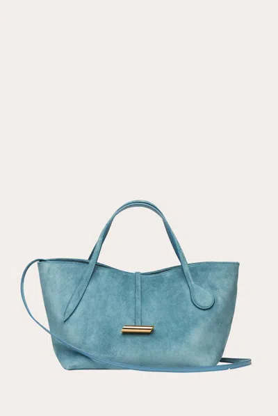 Little Liffner Petite Penne Tote Suede Cadet Blue