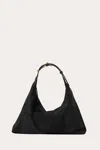 Little Liffner Pillow Shoulder Bag Suede Black In Black