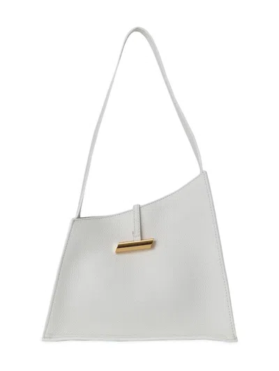 Little Liffner Women's Slanted Leather Shoulder Bag In White