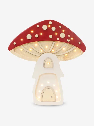 Little Lights Kids'  Mushroom Lamp In Red