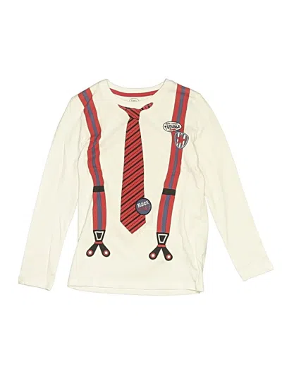 Pre-owned Little Kids' Long Sleeve T-shirt In White