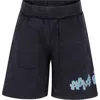 Marc Jacobs Black Shorts For Boy With Logo In B Nero