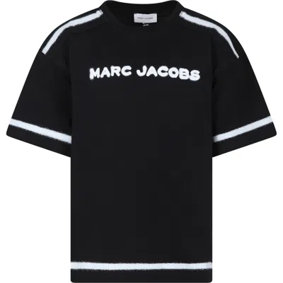 Marc Jacobs Kids' Black T-shirt For Girl With Logo