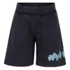 Marc Jacobs Black Shorts For Boy With Logo In Black