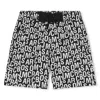 Marc Jacobs Little  Boys Logo-print Swim Shorts In Black
