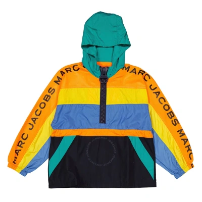 Little Marc Jacobs Boys Multicolor Stripe Hooded Windbreaker Jacket