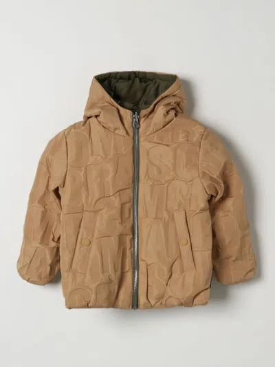 Marc Jacobs Kids' Little  Girls Reversible Logo Puffer Jacket In Beige