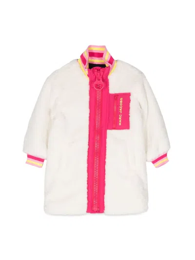 Little Marc Jacobs Kids' Coat With Contrasting Zipper In White