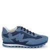 Marc Jacobs Little  Denim Blue Low Top Sneakers In Blue